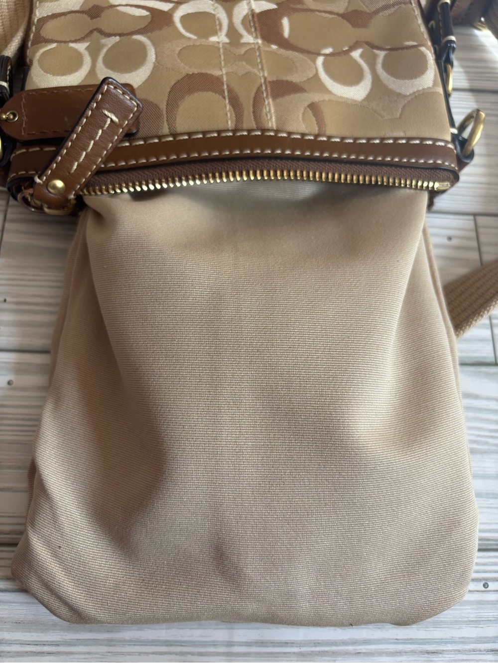 Coach Signature Canvas Crossbody Bag in Beige - Picture 9 of 13